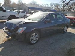 Salvage cars for sale at Wichita, KS auction: 2007 Honda Accord EX