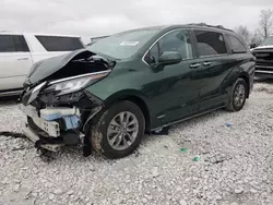 Salvage cars for sale at Wayland, MI auction: 2021 Toyota Sienna XLE