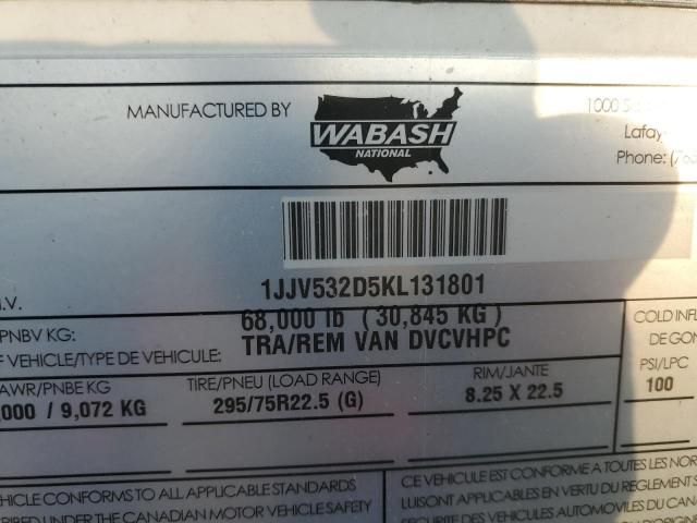 2019 Wabash DRY Van