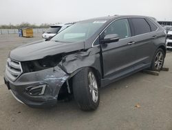 Salvage cars for sale at Fresno, CA auction: 2017 Ford Edge Titanium