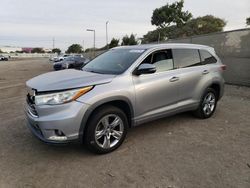 Salvage cars for sale at San Diego, CA auction: 2014 Toyota Highlander Limited