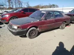 Salvage cars for sale at Spartanburg, SC auction: 1991 Toyota Camry DLX