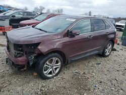 Salvage cars for sale at West Warren, MA auction: 2018 Ford Edge Titanium