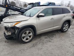 Toyota salvage cars for sale: 2016 Toyota Highlander Limited