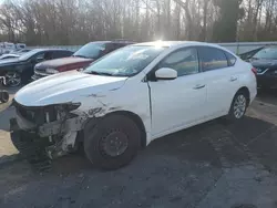 Salvage cars for sale at Glassboro, NJ auction: 2016 Nissan Sentra S