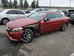 Salvage cars for sale at Rancho Cucamonga, CA auction: 2018 Mercedes-Benz C300