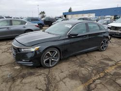 Salvage cars for sale at Woodhaven, MI auction: 2020 Honda Accord Sport