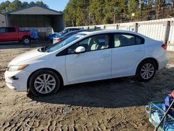 Honda salvage cars for sale: 2012 Honda Civic EX