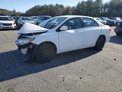 Salvage cars for sale from Copart Exeter, RI: 2011 Toyota Corolla Base