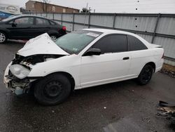 Salvage cars for sale from Copart Glassboro, NJ: 2001 Honda Civic DX