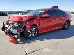 Salvage cars for sale at Grand Prairie, TX auction: 2018 Honda Civic EX