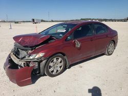 Salvage cars for sale from Copart New Braunfels, TX: 2011 Honda Civic LX