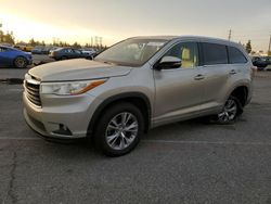 Salvage cars for sale at Rancho Cucamonga, CA auction: 2014 Toyota Highlander XLE