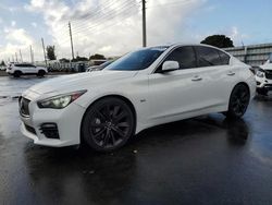 Salvage cars for sale at Miami, FL auction: 2017 Infiniti Q50 Premium