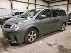 Salvage cars for sale at Pennsburg, PA auction: 2020 Toyota Sienna LE