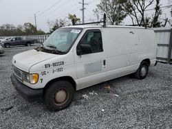 Ford salvage cars for sale: 2002 Ford Econoline E150 Van