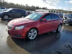 Salvage cars for sale at Windham, ME auction: 2012 Chevrolet Cruze LTZ