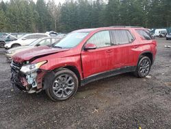 Salvage cars for sale at Graham, WA auction: 2021 Chevrolet Traverse RS