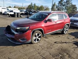 Salvage cars for sale at Denver, CO auction: 2019 Jeep Cherokee Limited