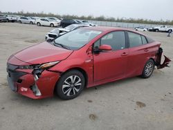 Salvage cars for sale at Fresno, CA auction: 2017 Toyota Prius Prime