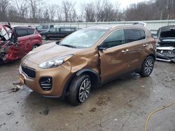 Salvage cars for sale from Copart Ellwood City, PA: 2017 KIA Sportage EX