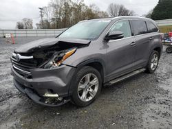 Salvage cars for sale from Copart Gastonia, NC: 2016 Toyota Highlander Limited