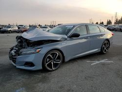 Salvage cars for sale at Rancho Cucamonga, CA auction: 2022 Honda Accord Hybrid Sport