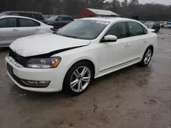 Salvage cars for sale at Mendon, MA auction: 2015 Volkswagen Passat SE