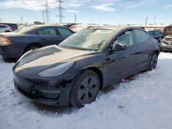 Salvage cars for sale at Elgin, IL auction: 2022 Tesla Model 3