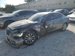 Salvage cars for sale from Copart Opa Locka, FL: 2014 Infiniti Q50 Base