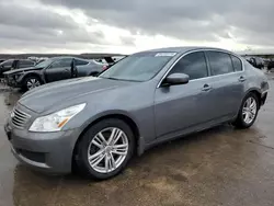 Salvage cars for sale at Grand Prairie, TX auction: 2013 Infiniti G37 Base