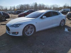 Salvage cars for sale at Chalfont, PA auction: 2013 Tesla Model S