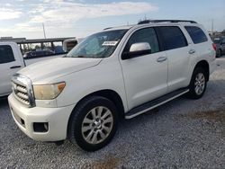 Salvage cars for sale at Riverview, FL auction: 2010 Toyota Sequoia Platinum