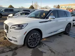 Salvage cars for sale at Littleton, CO auction: 2021 Lincoln Aviator Black Label