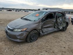 Salvage cars for sale at San Antonio, TX auction: 2012 Honda Civic LX