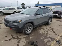 Salvage cars for sale at Woodhaven, MI auction: 2022 Jeep Cherokee Trailhawk