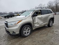 Salvage cars for sale at Ellwood City, PA auction: 2015 Toyota Highlander XLE