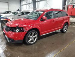 Salvage cars for sale at Ham Lake, MN auction: 2016 Dodge Journey Crossroad