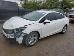 Salvage cars for sale at Lexington, KY auction: 2018 Chevrolet Cruze LT