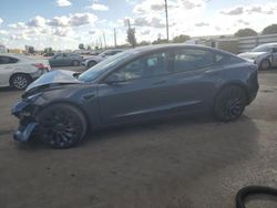 Salvage cars for sale at Miami, FL auction: 2022 Tesla Model 3