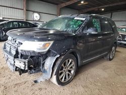 Salvage cars for sale at Houston, TX auction: 2016 Ford Explorer Limited