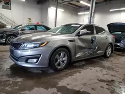 Salvage cars for sale at New Britain, CT auction: 2015 KIA Optima LX