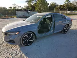 Salvage cars for sale at Fort Pierce, FL auction: 2022 Honda Accord Hybrid Sport