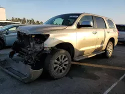 Salvage cars for sale at Rancho Cucamonga, CA auction: 2008 Toyota Sequoia Limited