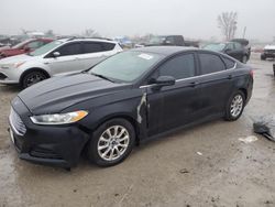 Salvage cars for sale at Kansas City, KS auction: 2016 Ford Fusion S