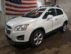 Salvage cars for sale at Lyman, ME auction: 2015 Chevrolet Trax LTZ