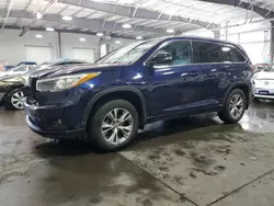 Salvage cars for sale from Copart Ham Lake, MN: 2015 Toyota Highlander XLE