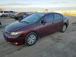 Salvage cars for sale at Wichita, KS auction: 2012 Honda Civic LX