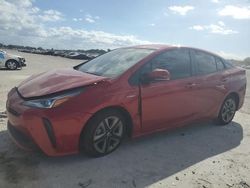 Salvage cars for sale at West Palm Beach, FL auction: 2019 Toyota Prius