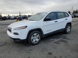 Salvage cars for sale from Copart Rancho Cucamonga, CA: 2016 Jeep Cherokee Sport